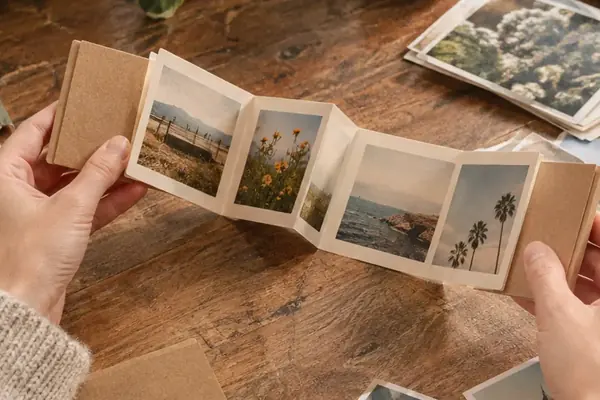 Fold a Pocket-Sized Accordion Album from Retro Prints