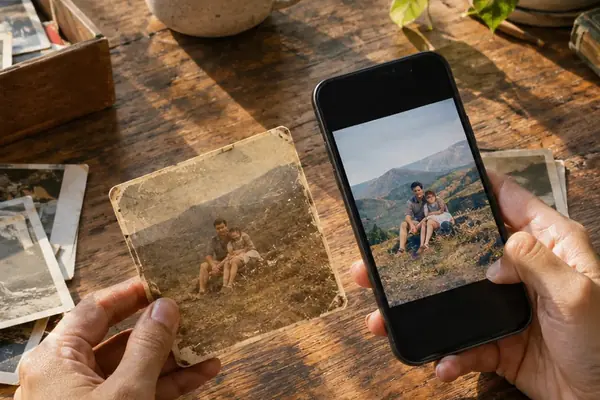 Turn Faded Family Snapshots into Crisp Retro Reprints with Your Phone